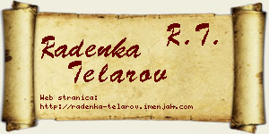 Radenka Telarov vizit kartica